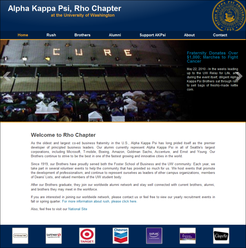 AKPsi home page