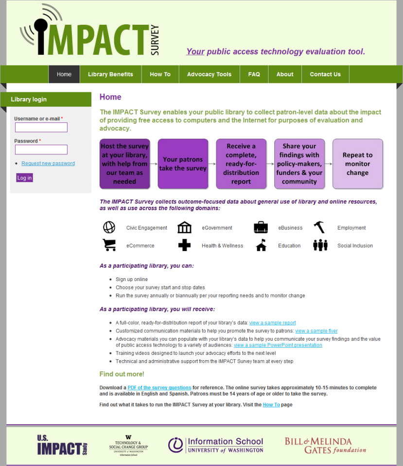 Impact Survey home page